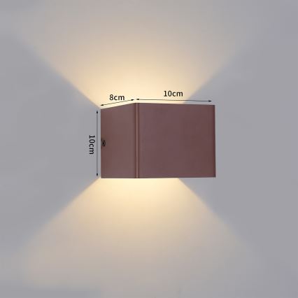 Brilagi - LED-ulkoseinävalaisin DONNANI LED/5W/230V ruskea IP44