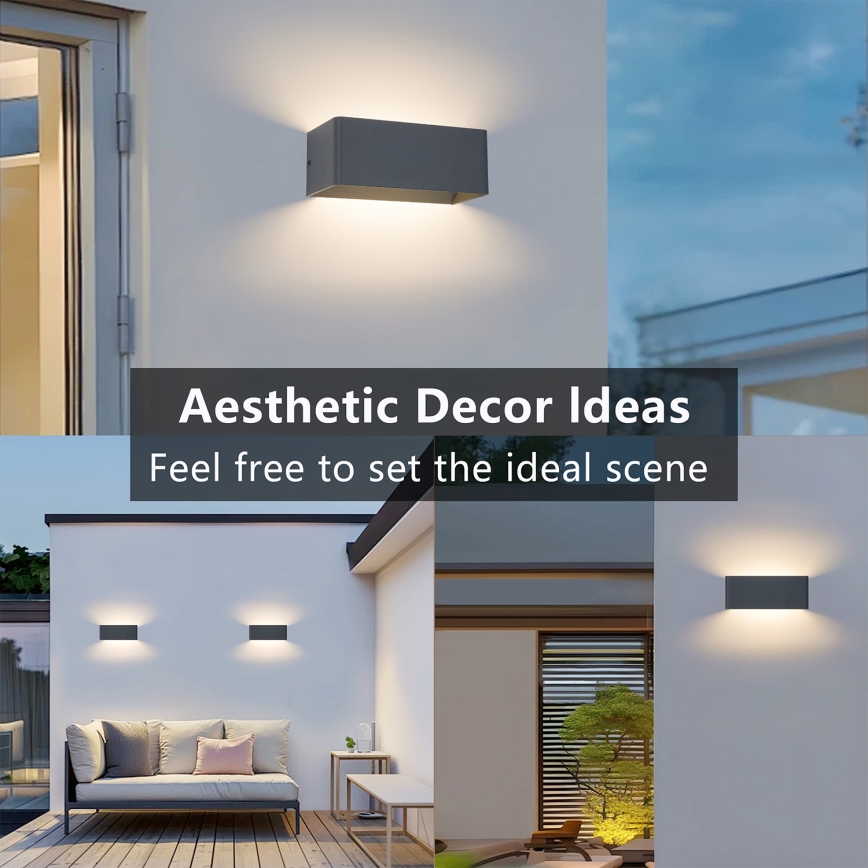 Brilagi - LED Ulkoseinävalaisin DONNANI LED/7W/230V antrasiitti IP44