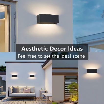 Brilagi - LED ulkoseinävalaisin DONNANI LED/7W/230V musta IP44