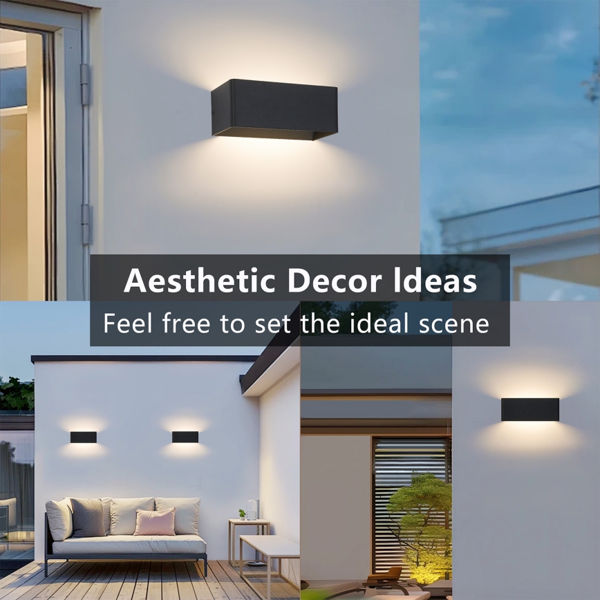 Brilagi - LED ulkoseinävalaisin DONNANI LED/7W/230V musta IP44