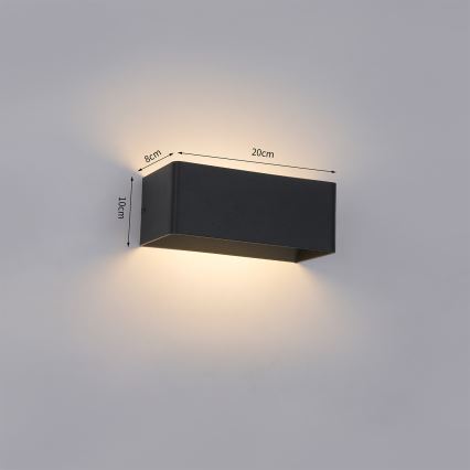 Brilagi - LED ulkoseinävalaisin DONNANI LED/7W/230V musta IP44