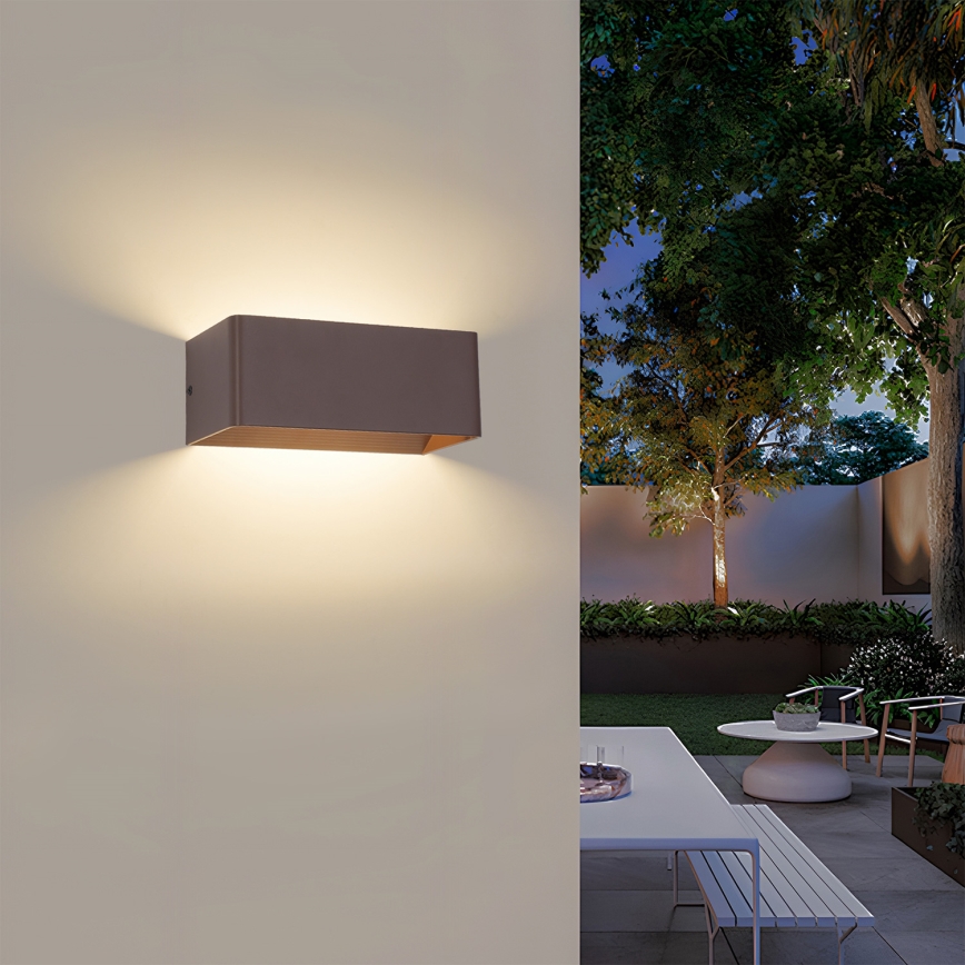 Brilagi - LED-ulkoseinävalaisin DONNANI LED/7W/230V, ruskea, IP44