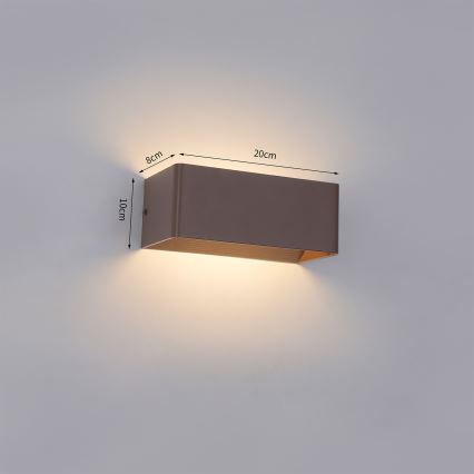 Brilagi - LED-ulkoseinävalaisin DONNANI LED/7W/230V, ruskea, IP44