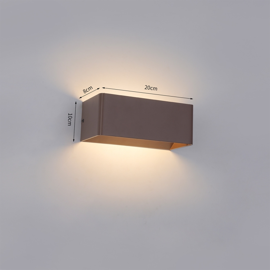 Brilagi - LED-ulkoseinävalaisin DONNANI LED/7W/230V, ruskea, IP44