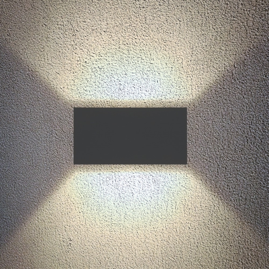 Brilagi - LED ulkoseinävalaisin DOUBLE CUBE LED/12W/230V antrasiitti IP65