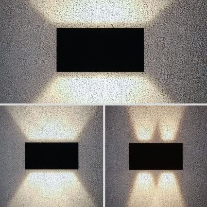 Brilagi - LED ulkoseinävalaisin DOUBLE CUBE LED/12W/230V musta IP65