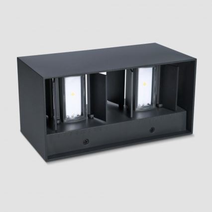 Brilagi - LED ulkoseinävalaisin DOUBLE CUBE LED/12W/230V musta IP65