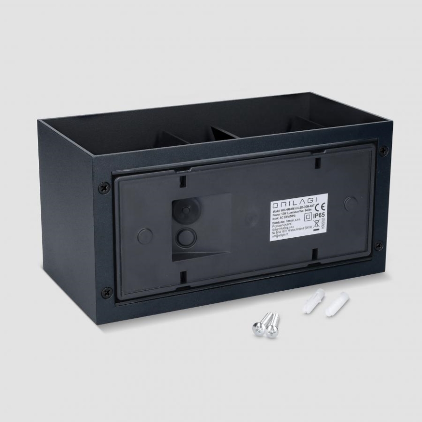 Brilagi - LED ulkoseinävalaisin DOUBLE CUBE LED/12W/230V musta IP65