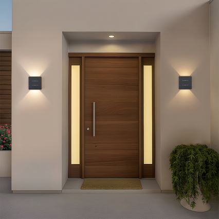 Brilagi -LED Ulkoseinävalaisin DOUBLERAY LINE LED/6W/230V antrasiitti IP54