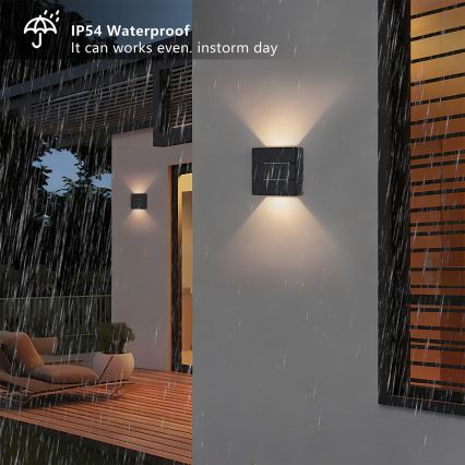 Brilagi - LED-ulkoseinävalaisin DOUBLERAY LINE LED/6W/230V musta IP54