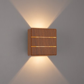 Brilagi -LED ulkoseinävalaisin DOUBLERAY LINE LED/6W/230V puupintainen IP54