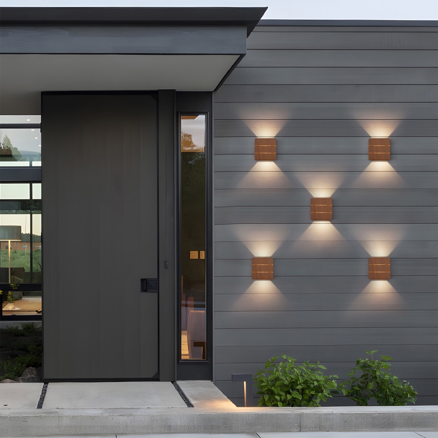 Brilagi -LED ulkoseinävalaisin DOUBLERAY LINE LED/6W/230V puupintainen IP54