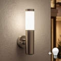 BRILAGI - LED-ulkoseinävalaisin ELIA 1xE27/7W/230V 4000K IP44 mattakromi