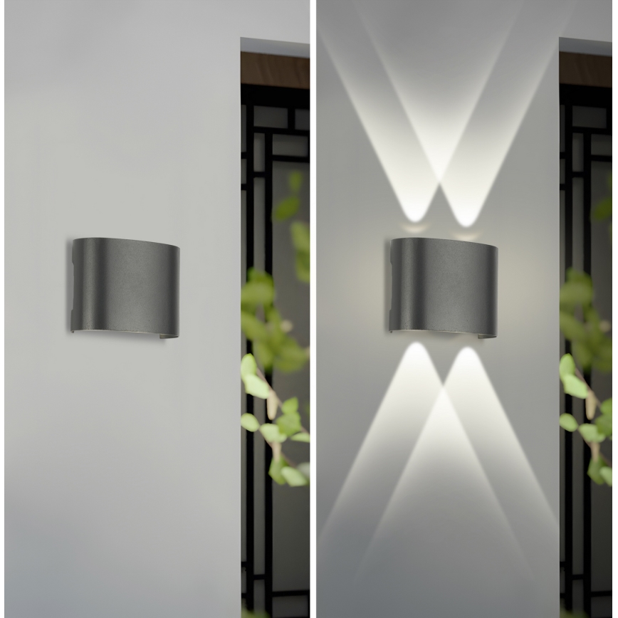 Brilagi - LED-ulkoseinävalaisin FLAREBOX LED/4W/230V antrasiitti IP65