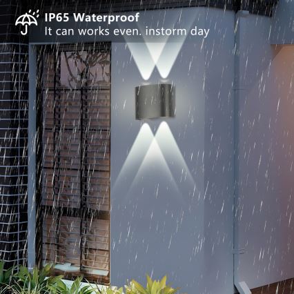 Brilagi - LED-ulkoseinävalaisin FLAREBOX LED/4W/230V antrasiitti IP65