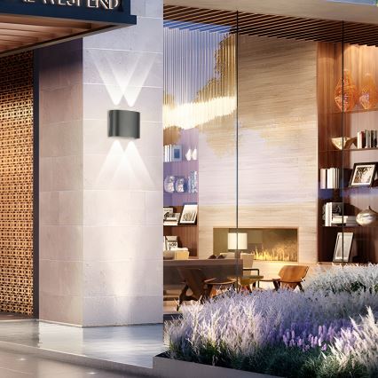 Brilagi - LED-ulkoseinävalaisin FLAREBOX LED/4W/230V antrasiitti IP65