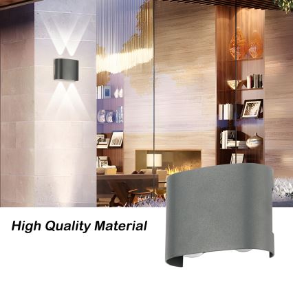 Brilagi - LED-ulkoseinävalaisin FLAREBOX LED/4W/230V antrasiitti IP65