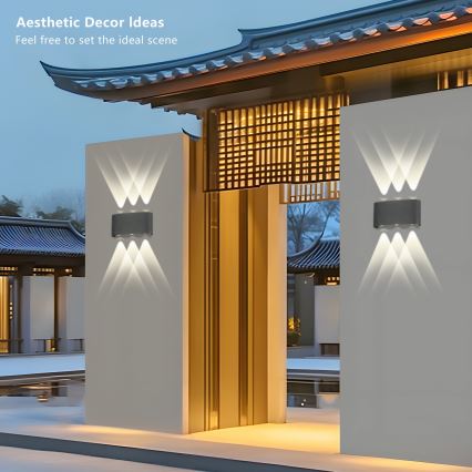 Brilagi - LED ulkoseinävalaisin FLAREBOX LED/6W/230V antrasiitti IP65