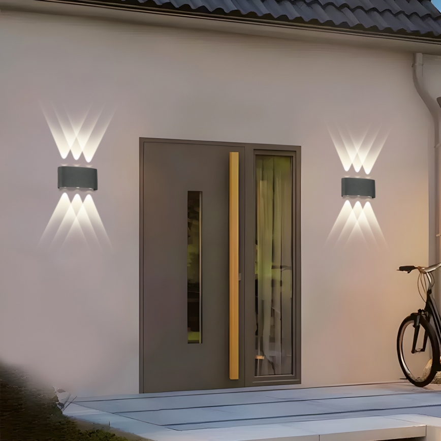 Brilagi - LED ulkoseinävalaisin FLAREBOX LED/6W/230V antrasiitti IP65