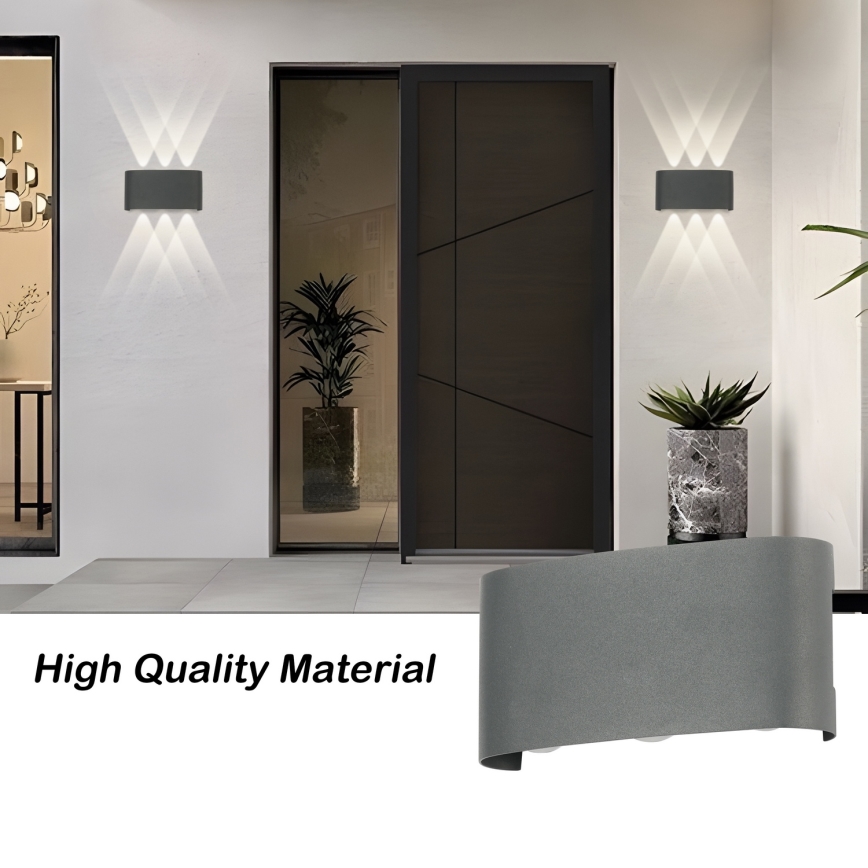 Brilagi - LED ulkoseinävalaisin FLAREBOX LED/6W/230V antrasiitti IP65