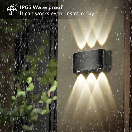 Brilagi - LED ulkoseinävalaisin FLAREBOX LED/6W/230V musta IP65