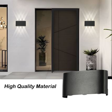 Brilagi - LED ulkoseinävalaisin FLAREBOX LED/6W/230V musta IP65