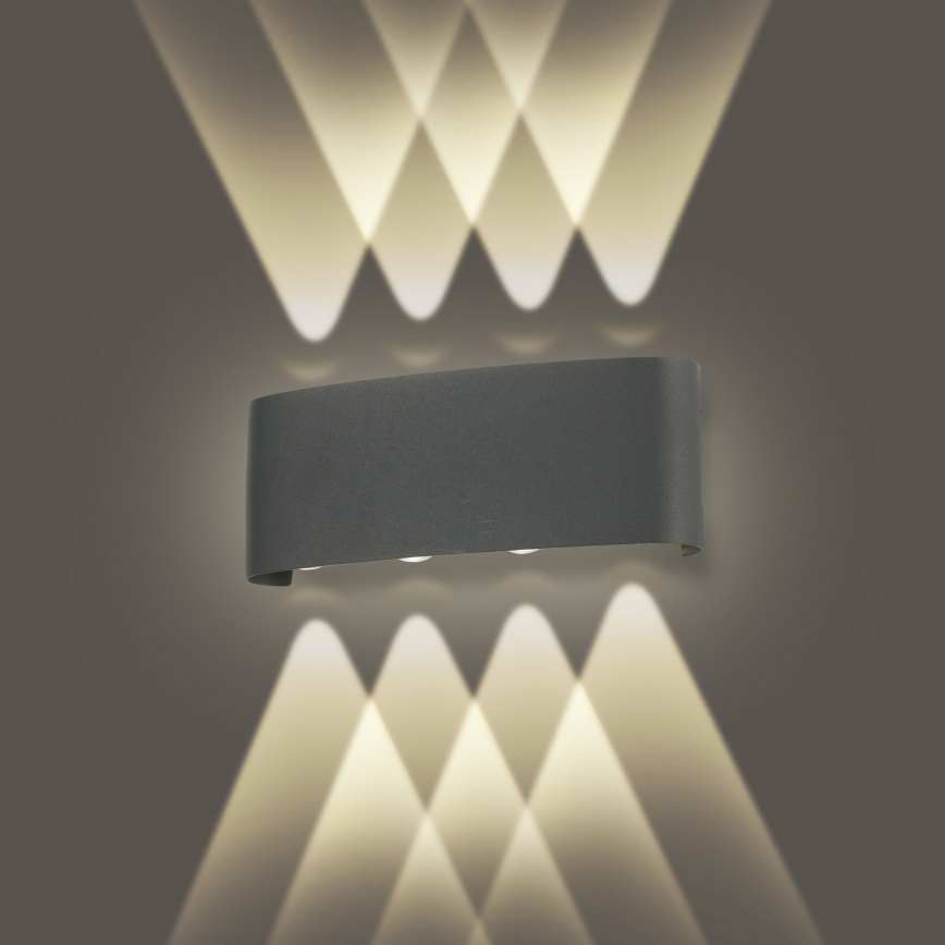 Brilagi - LED-ulkoseinävalaisin FLAREBOX LED/8W/230V antrasiitti IP65