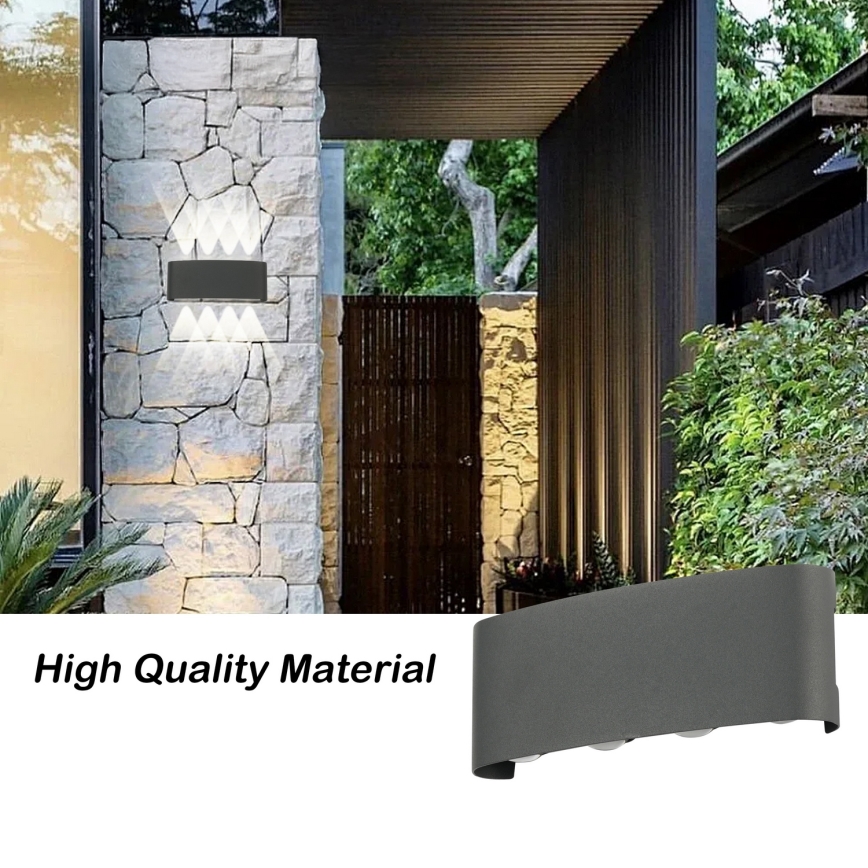 Brilagi - LED-ulkoseinävalaisin FLAREBOX LED/8W/230V antrasiitti IP65