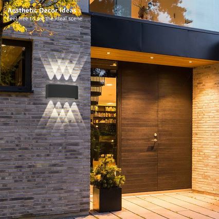 Brilagi - LED-ulkoseinävalaisin FLAREBOX LED/8W/230V musta IP65