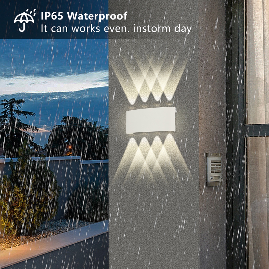 Brilagi - LED-ulkoseinävalaisin FLAREBOX LED/8W/230V valkoinen IP65