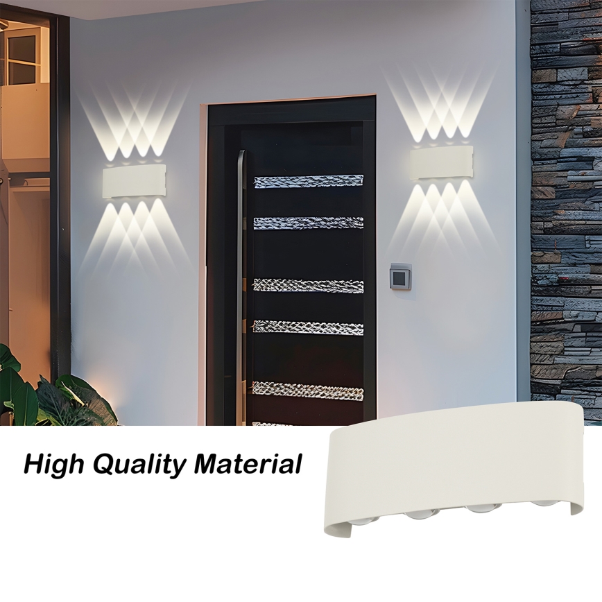 Brilagi - LED-ulkoseinävalaisin FLAREBOX LED/8W/230V valkoinen IP65