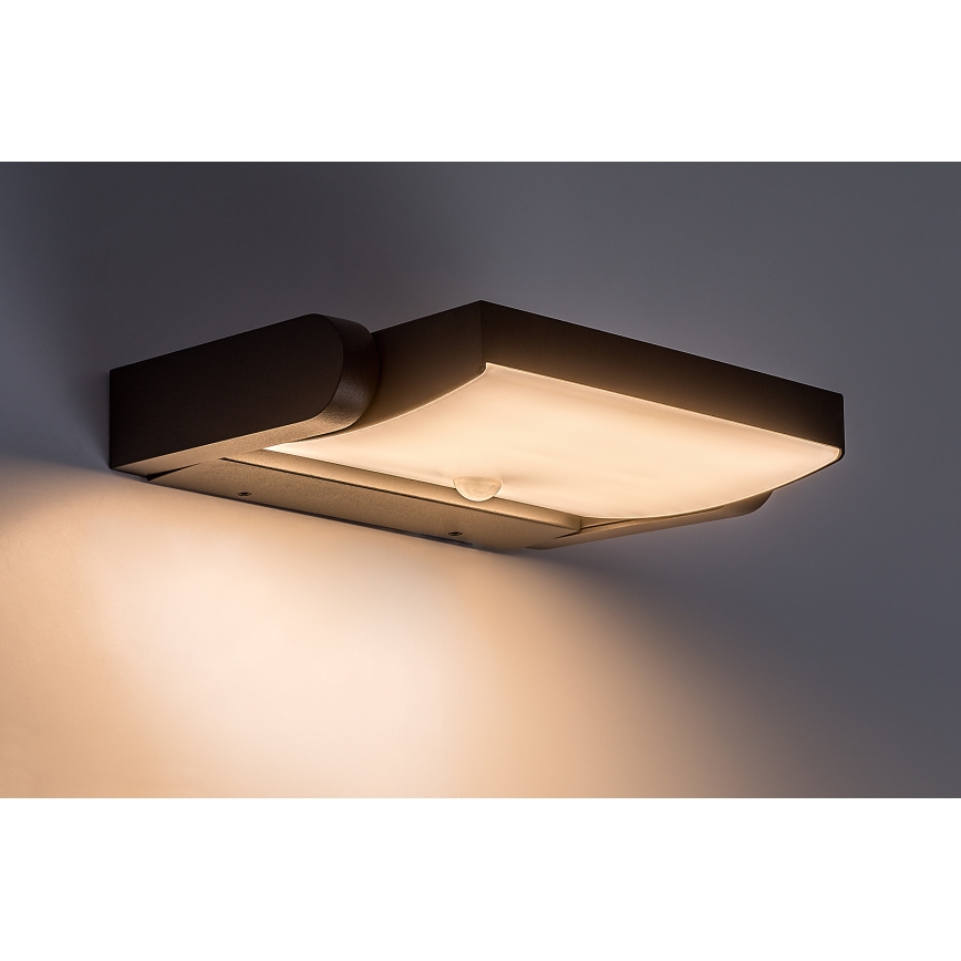 Brilagi - LED-ulkoseinävalaisin tunnistimella ANKLE LED/18W/230V 3000K IP65 antrasiitti