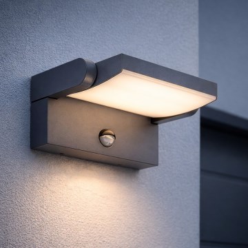 BRILAGI - LED Ulkoseinävalaisin liiketunnistimella ja hämäräkytkimellä ANKLE LED/12W/230V IP65 musta
