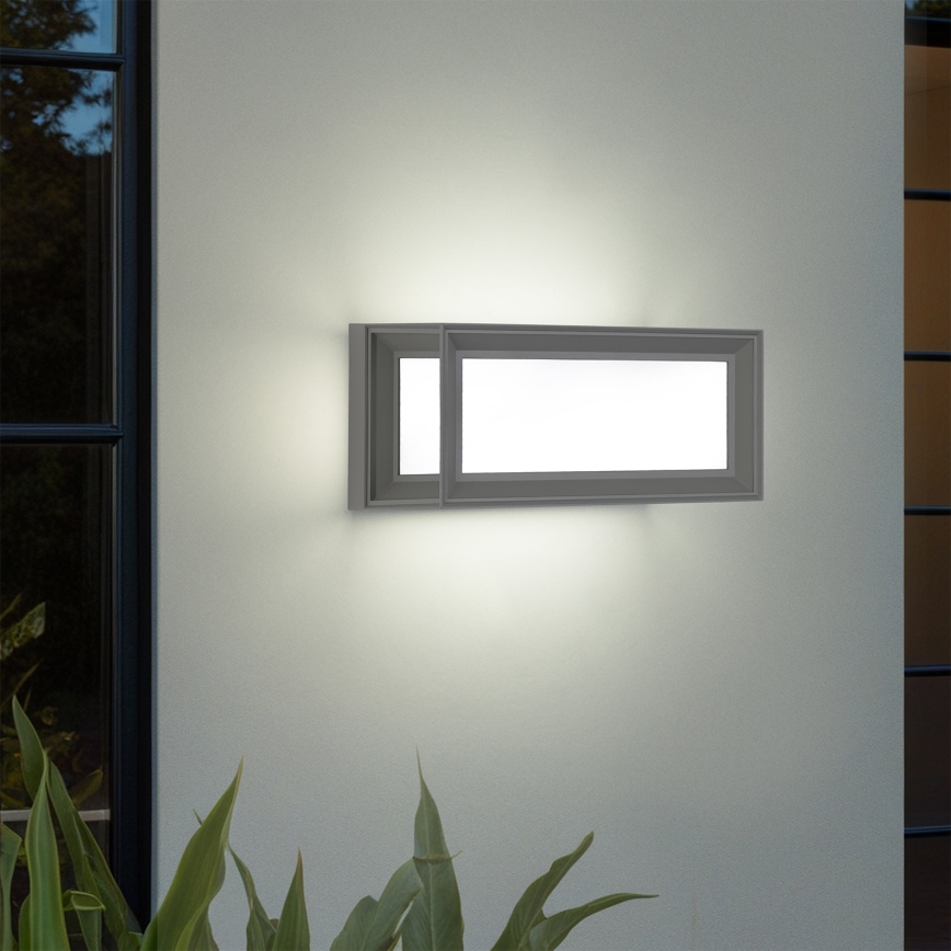 Brilagi - PARKER LED-ulkoseinävalaisin liiketunnistimella LED/12W/230V harmaa IP44