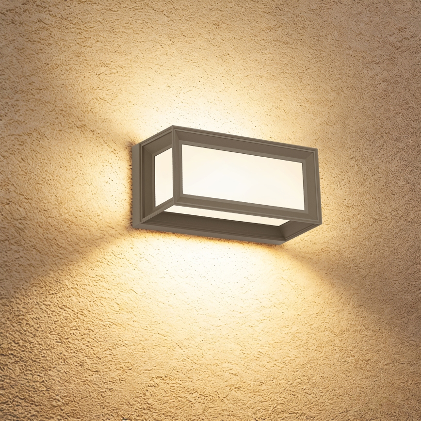 Brilagi - PARKER LED-ulkoseinävalaisin liiketunnistimella LED/12W/230V harmaa IP44