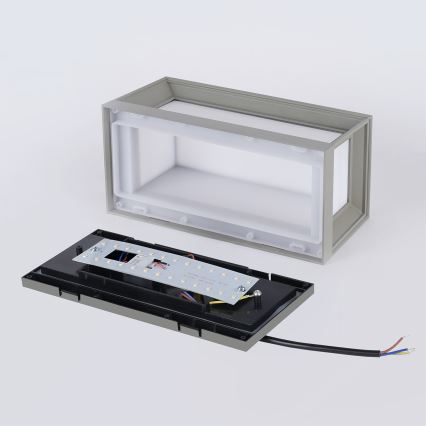 Brilagi - PARKER LED-ulkoseinävalaisin liiketunnistimella LED/12W/230V harmaa IP44