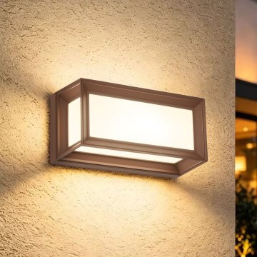 Brilagi - LED ulkoseinävalaisin liiketunnistimella PARKER LED/12W/230V ruskea IP44