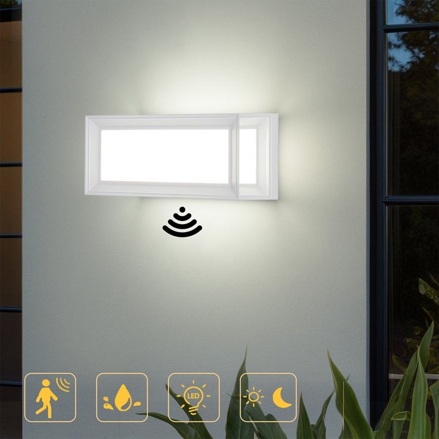 Brilagi - PARKER LED-ulkovalaisin liiketunnistimella LED/12W/230V valkoinen IP44