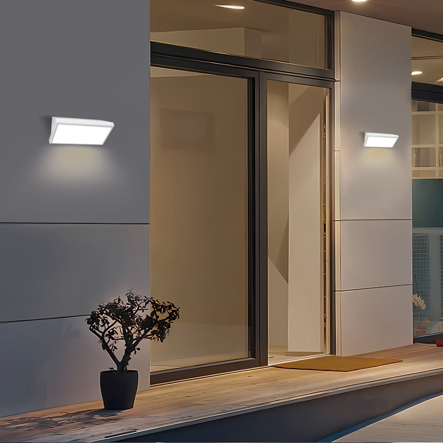 Brilagi - LED-ulkoseinävalaisin TRIANGLE LED/20W/230V liiketunnistimella, valkoinen, IP65