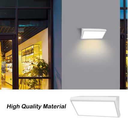 Brilagi - LED-ulkoseinävalaisin TRIANGLE LED/20W/230V liiketunnistimella, valkoinen, IP65