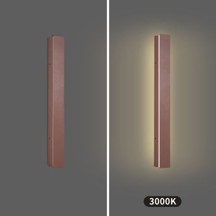 Brilagi - LED ulkoseinävalaisin LINEAR LED/12W/230V 3000K IP65 50 cm ruskea CRI 90