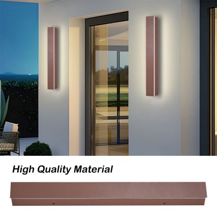 Brilagi - LED ulkoseinävalaisin LINEAR LED/12W/230V 3000K IP65 50 cm ruskea CRI 90