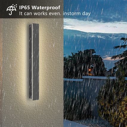 Brilagi - LINEAR LED ulkoseinävalaisin 12W/230V 4000K IP65 50 cm antrasiitti CRI 90