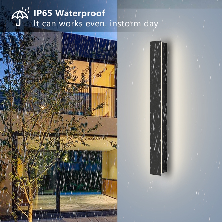 Brilagi - LED-ulkoseinävalaisin LINEAR LED/12W/230V 4000K IP65 50 cm musta CRI 90