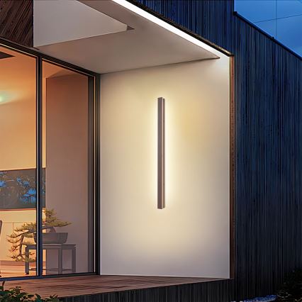Brilagi - LED ulkoseinävalaisin LINEAR LED/22W/230V 3000K IP65 100 cm ruskea CRI 90