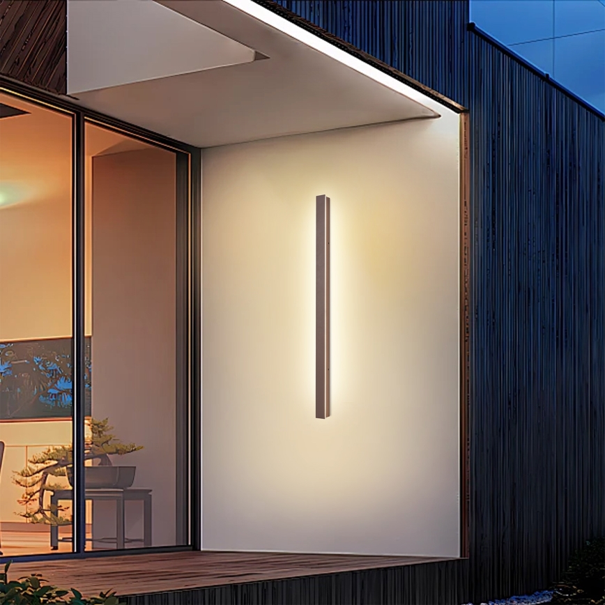 Brilagi - LED ulkoseinävalaisin LINEAR LED/22W/230V 3000K IP65 100 cm ruskea CRI 90