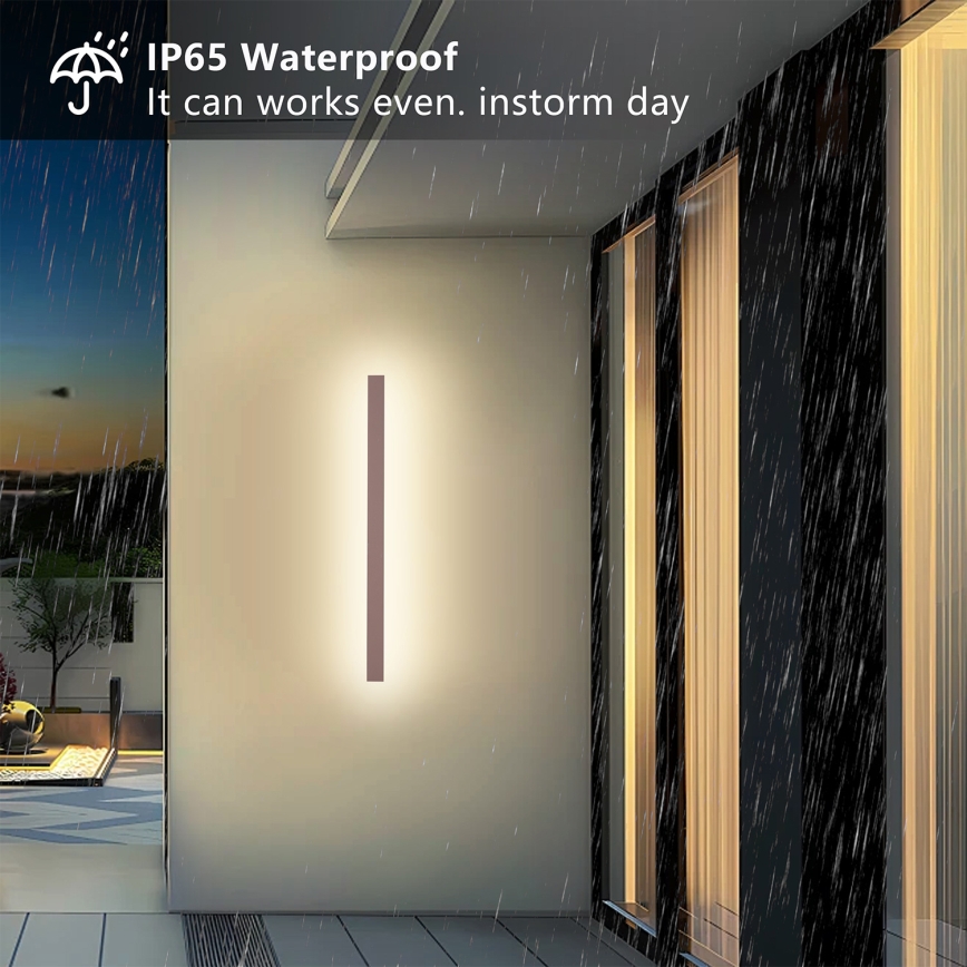 Brilagi - LED ulkoseinävalaisin LINEAR LED/22W/230V 3000K IP65 100 cm ruskea CRI 90
