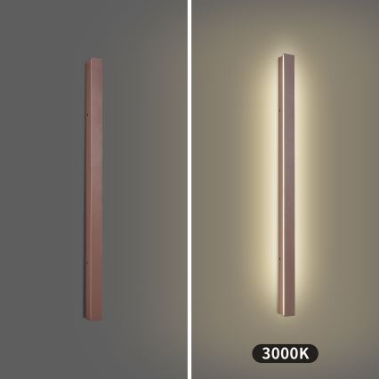 Brilagi - LED ulkoseinävalaisin LINEAR LED/22W/230V 3000K IP65 100 cm ruskea CRI 90