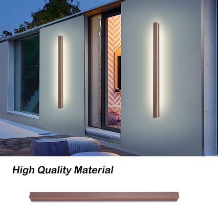 Brilagi - LED ulkoseinävalaisin LINEAR LED/22W/230V 3000K IP65 100 cm ruskea CRI 90