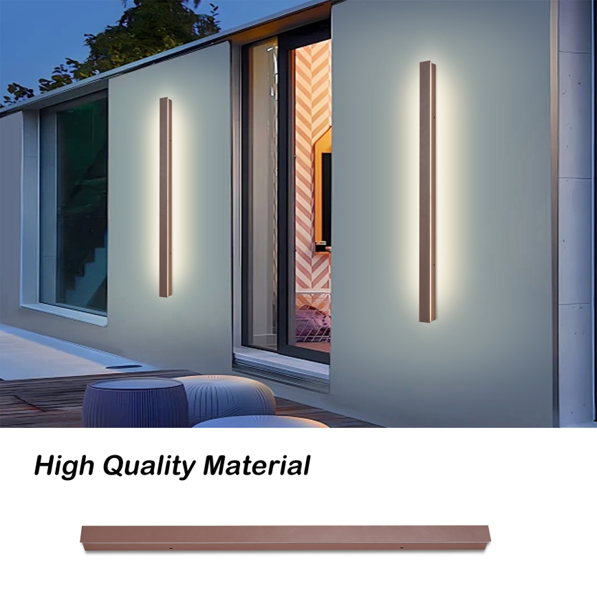 Brilagi - LED ulkoseinävalaisin LINEAR LED/22W/230V 3000K IP65 100 cm ruskea CRI 90
